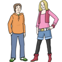 Abbildung zweier Menschen